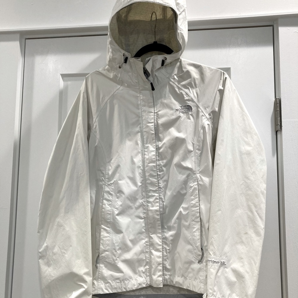 North Face Small White Raincoat/Windbreaker
